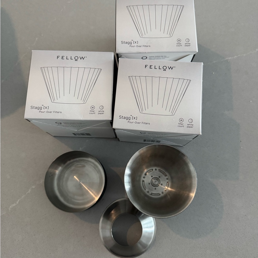 STAGG Fellow Stainless Steel Pour-Over Coffee Filter Set
NO tasting glass